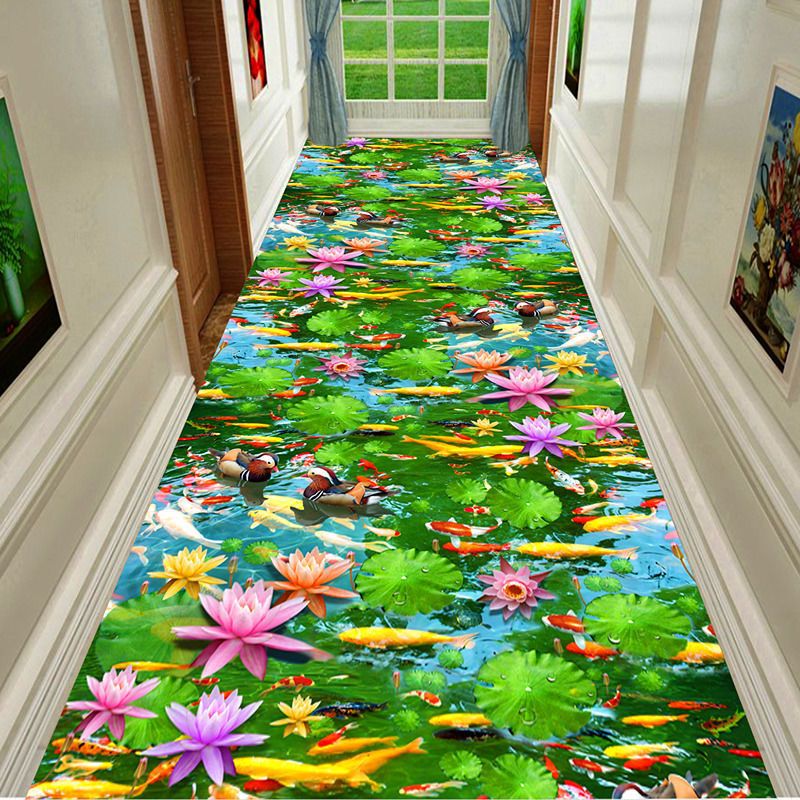 Commercial Window Printing - Modern 3D-geprint hotelgangloper tapijt, antislip, wasbaar,