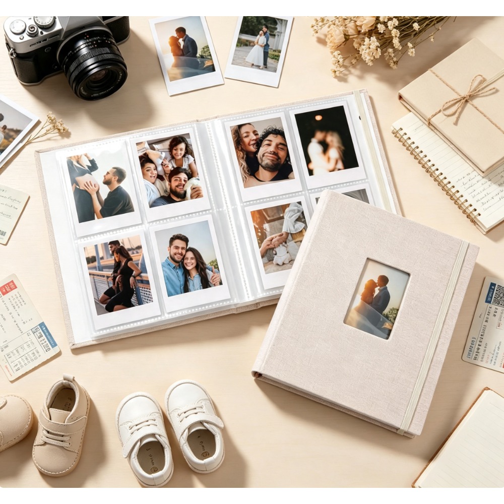 Commercial Book Printing Machines - Compact linnen instant fotoalbum, 2-delige set