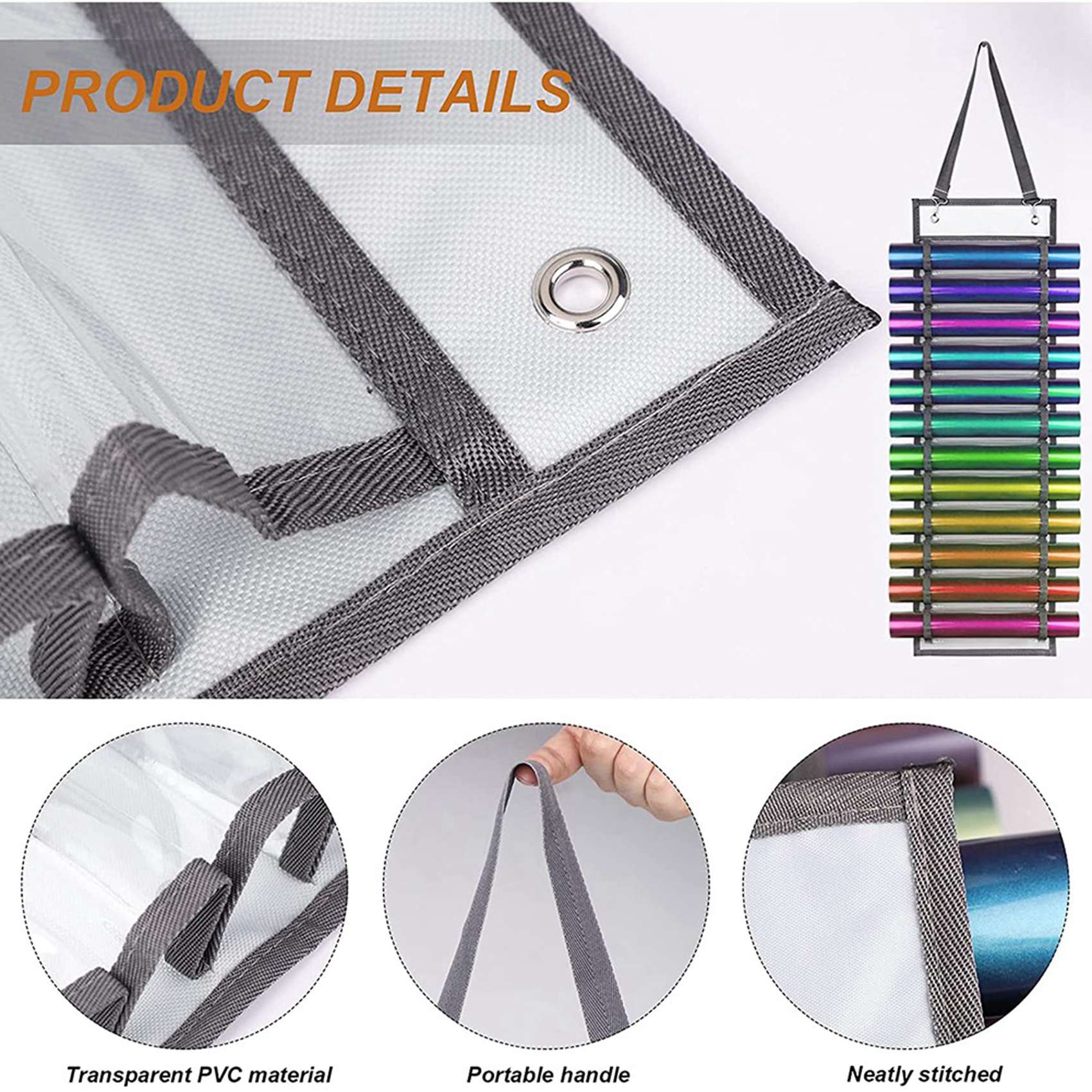 Heat Transfer Vinyl Roll - AC23-2X Vinyl Opbergrek, 12 Gaten Vinyl