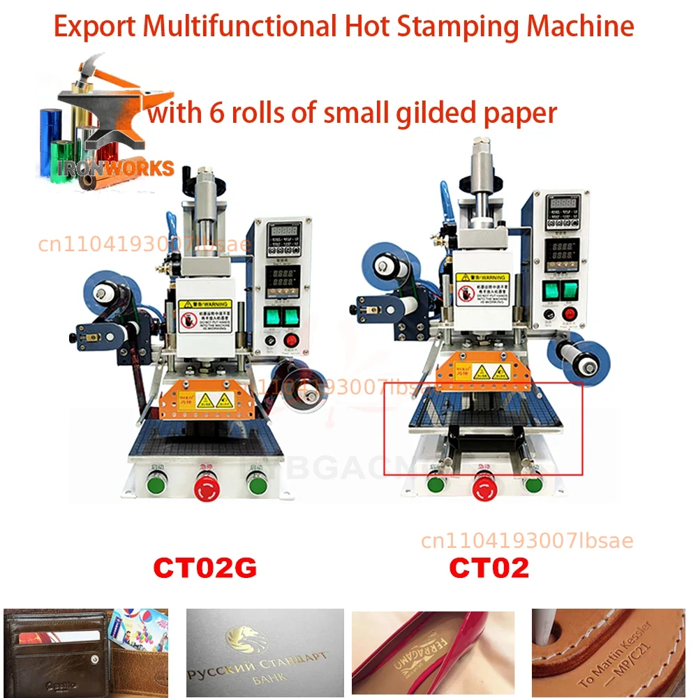 Foil Transfer Machine - Pneumatische multifunctionele warmtepers-embossingmachine met standaard, optioneel