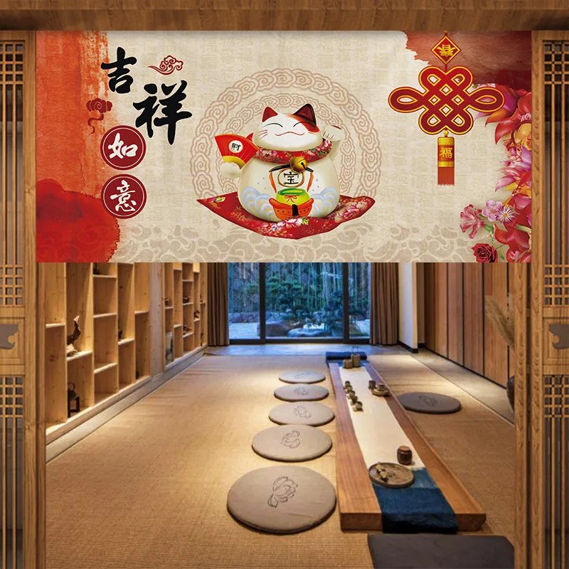 Commercial Window Printing - VIKAMA Japanse Fuji Kimono Noren Deurgordijn
