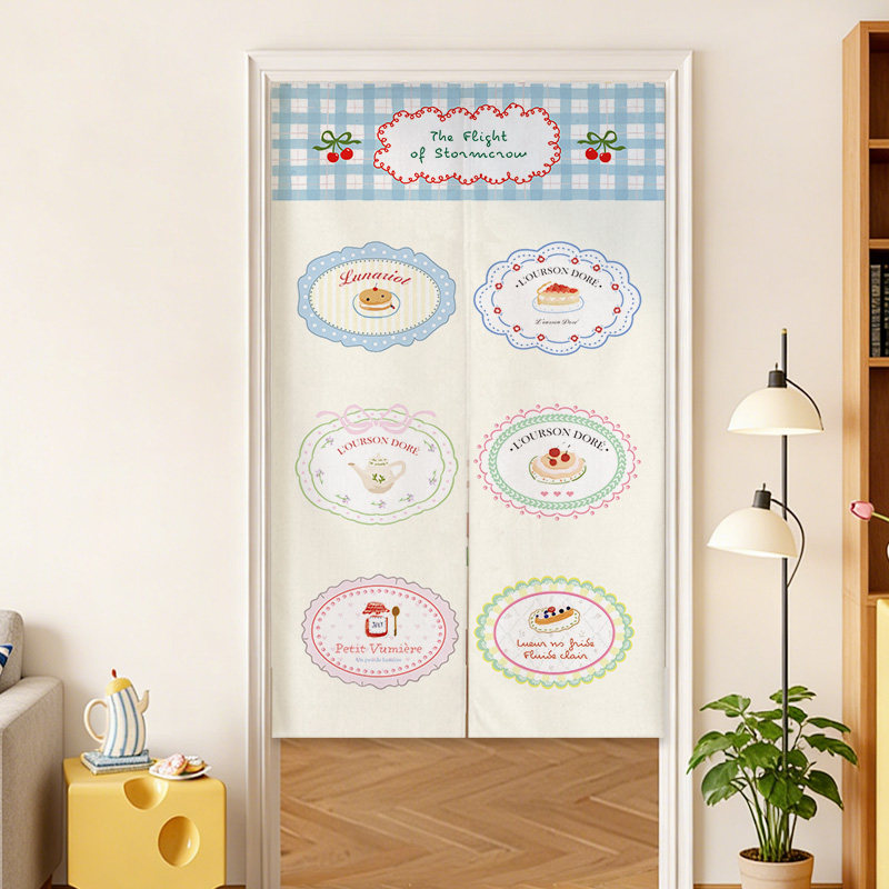 VIKAMA Blue Grid Franse Noren  - Commercial Window Printing recensie en prijs
