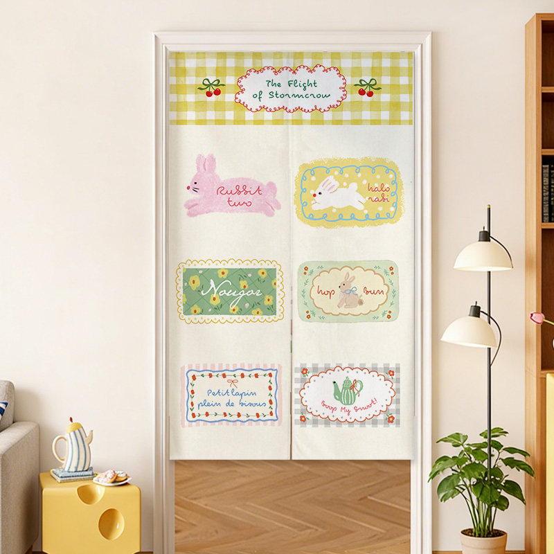 VIKAMA Blue Grid Franse Noren  - Commercial Window Printing recensie en prijs