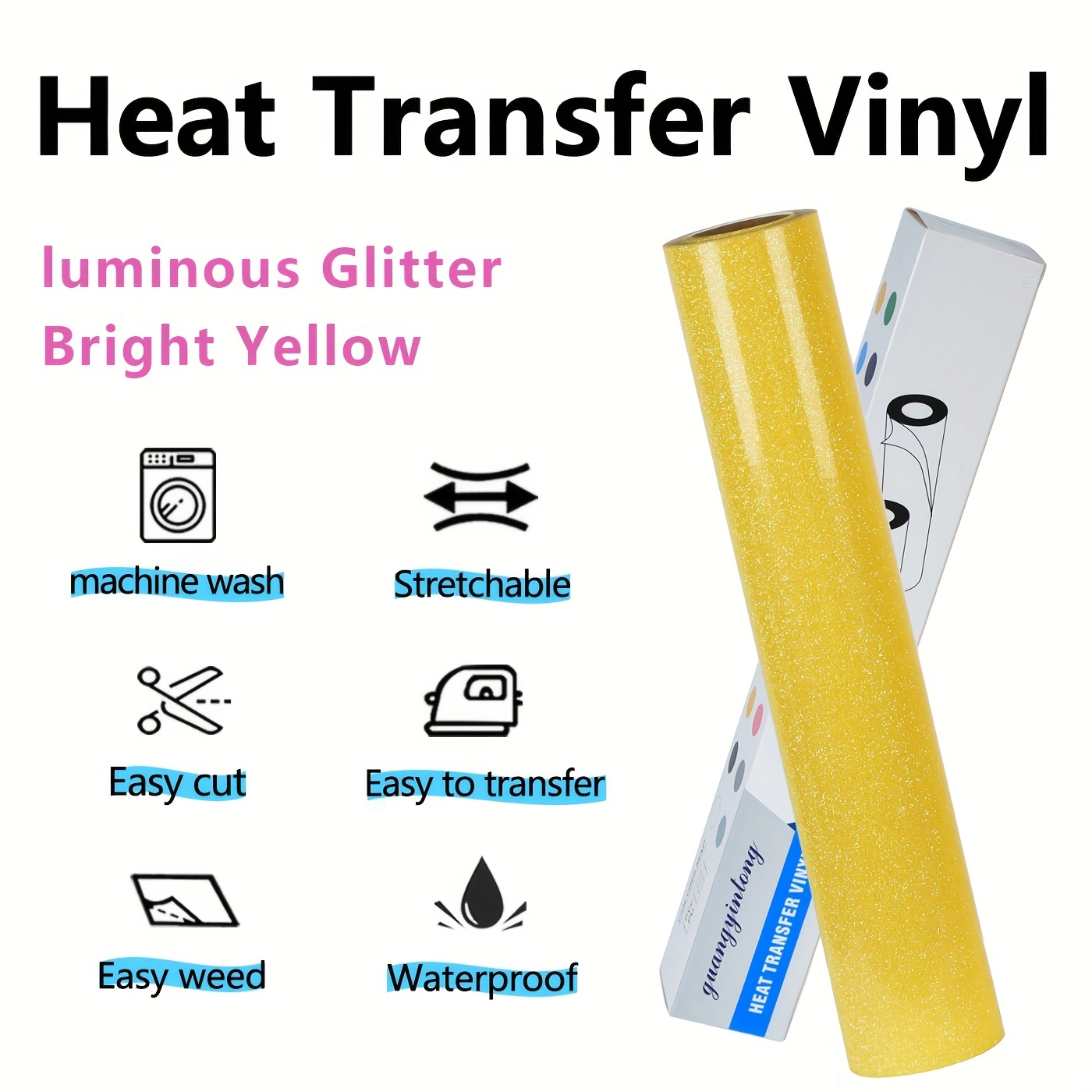 Glitter HTV Heat Transfer Viny - Heat Transfer Vinyl Roll recensie en prijs