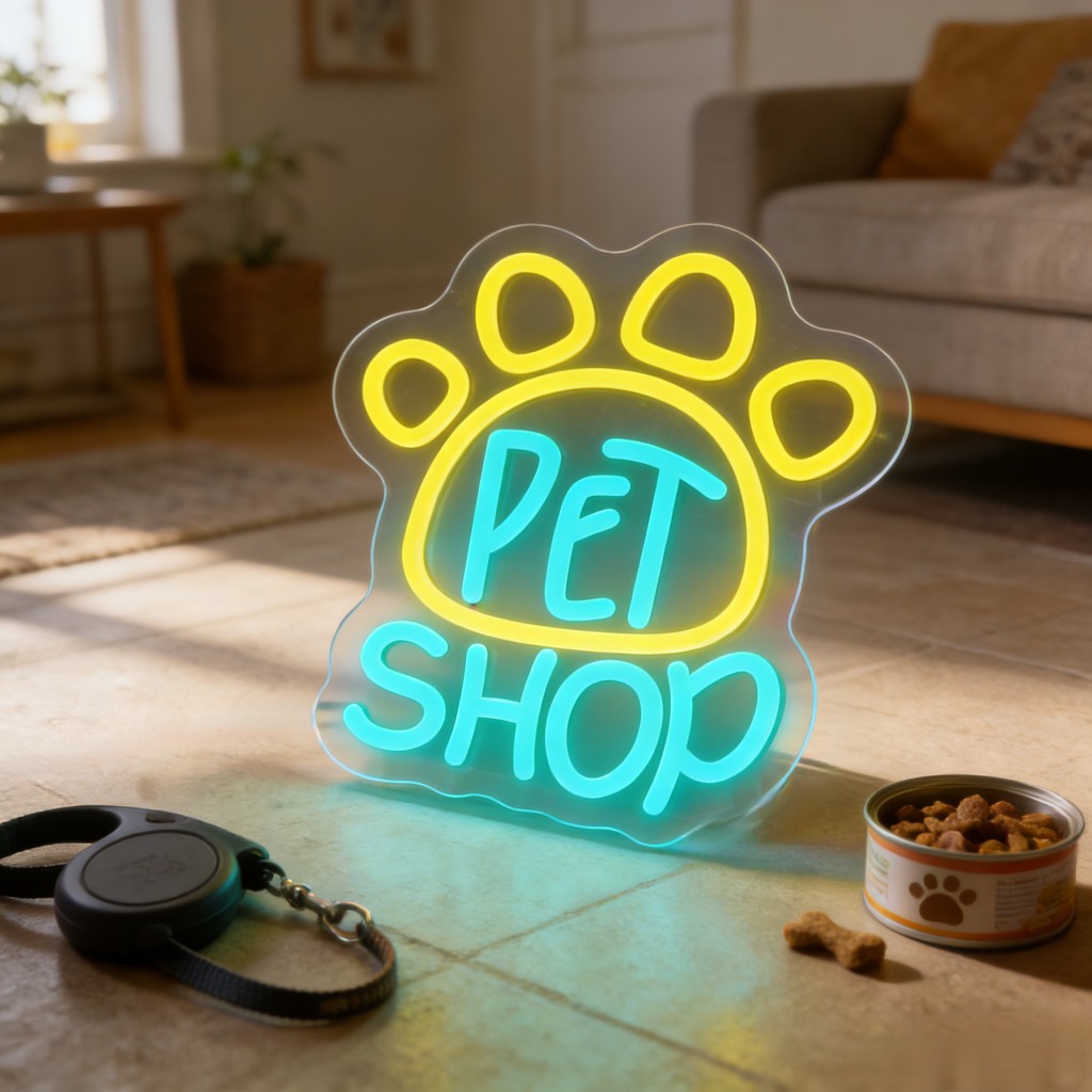 LED neonreclame voor dierenwin - Commercial Window Printing recensie en prijs