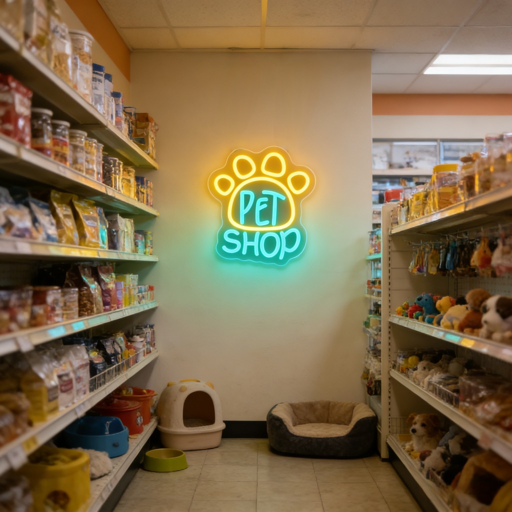 LED neonreclame voor dierenwin - Commercial Window Printing recensie en prijs